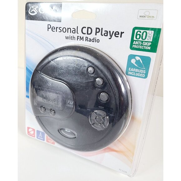 GPX Personal CD Player With FM Radio & Earbuds Anti-Skip Protection New - Picture 2 of 7